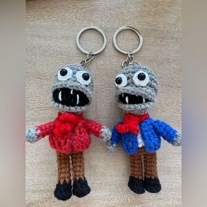 Plants vs zombies couples key chains